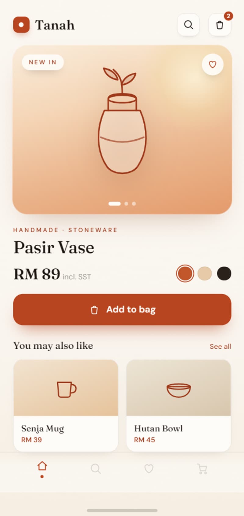 The same storefront on a phone