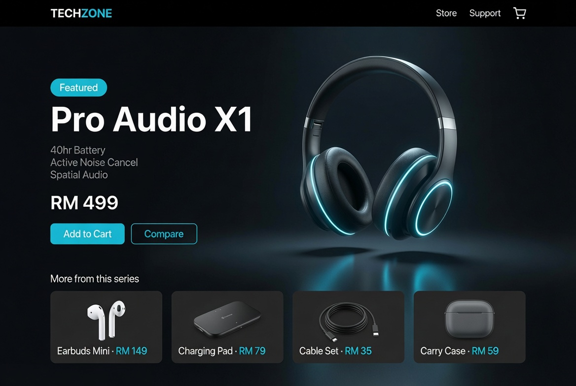 Electronics store template preview