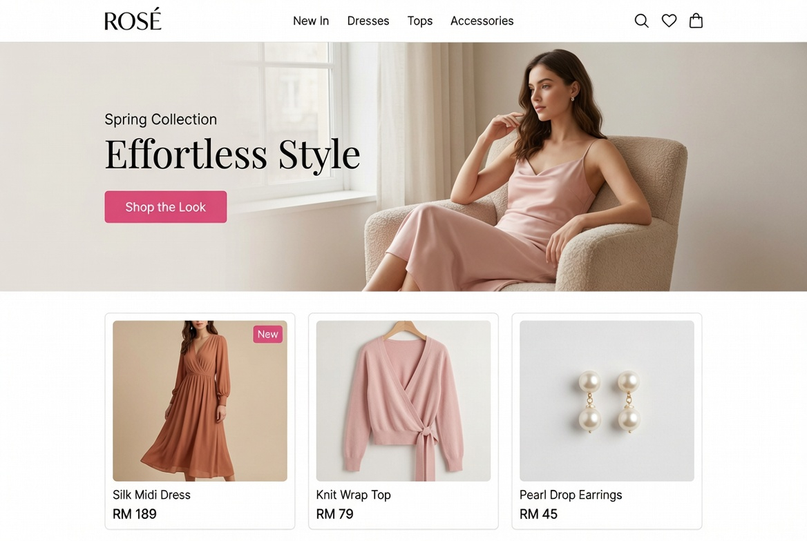 Fashion store template preview