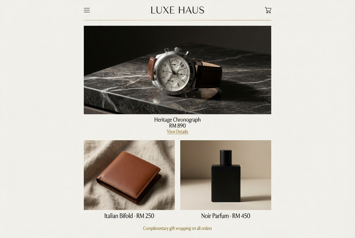 Luxury store template preview